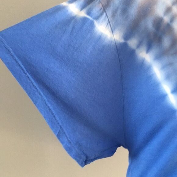 Splendid Blue Tie Dye Wide Short-sleeve Shirt - Picture 4 of 5